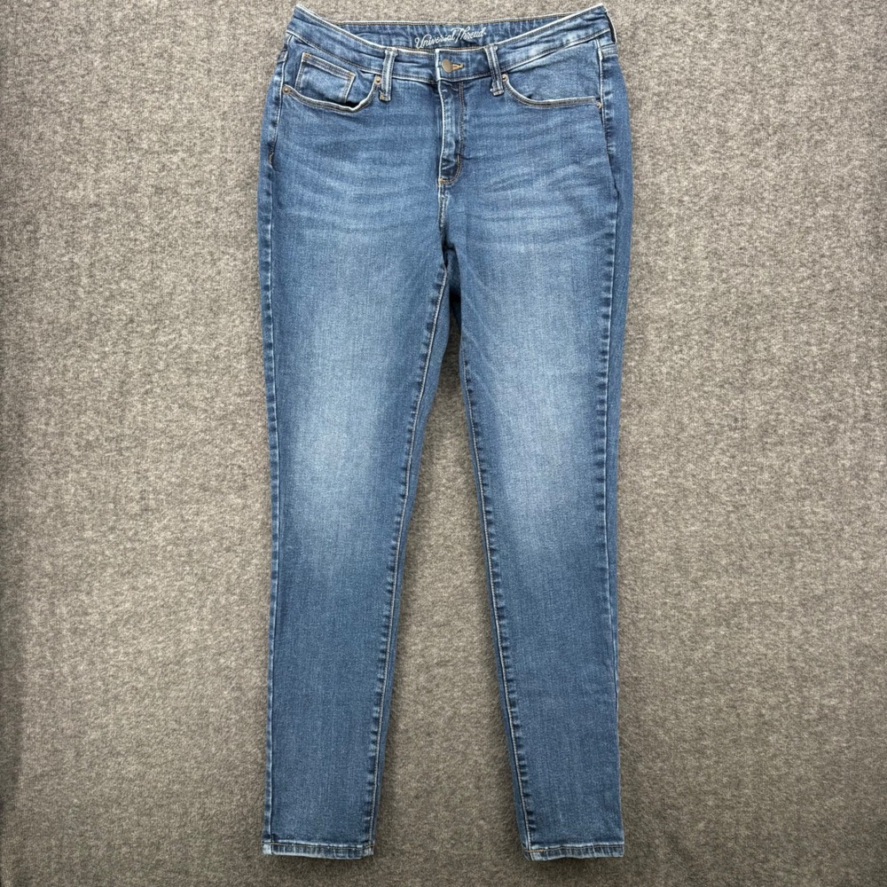 Universal Thread Womens Curvy Skinny Jeans Medium Wash Blue Size 12/31R Stretch